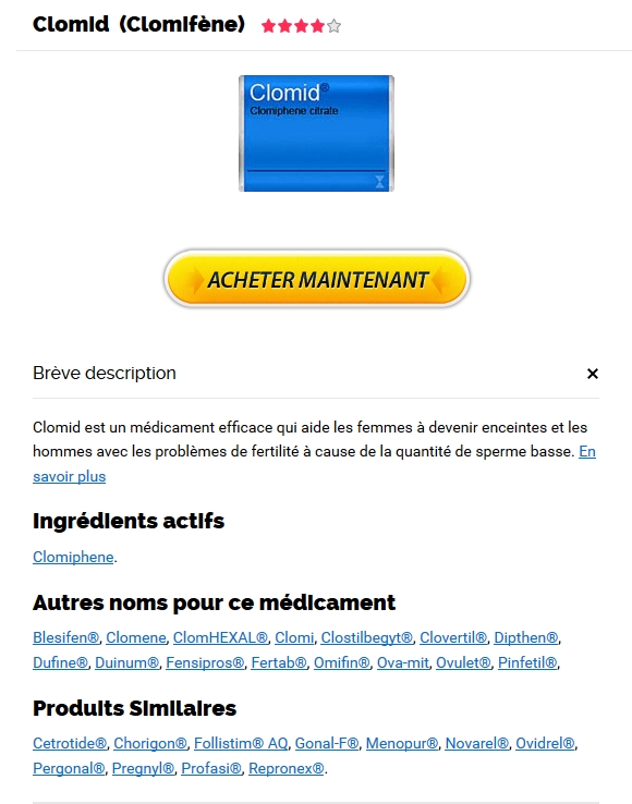 Clomid 100 mg Generique En Pharmacie Prix