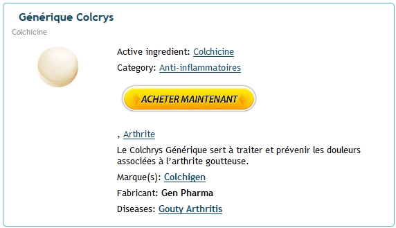pilules de Colcrys en ligne. Achat Colchicine Medicament France