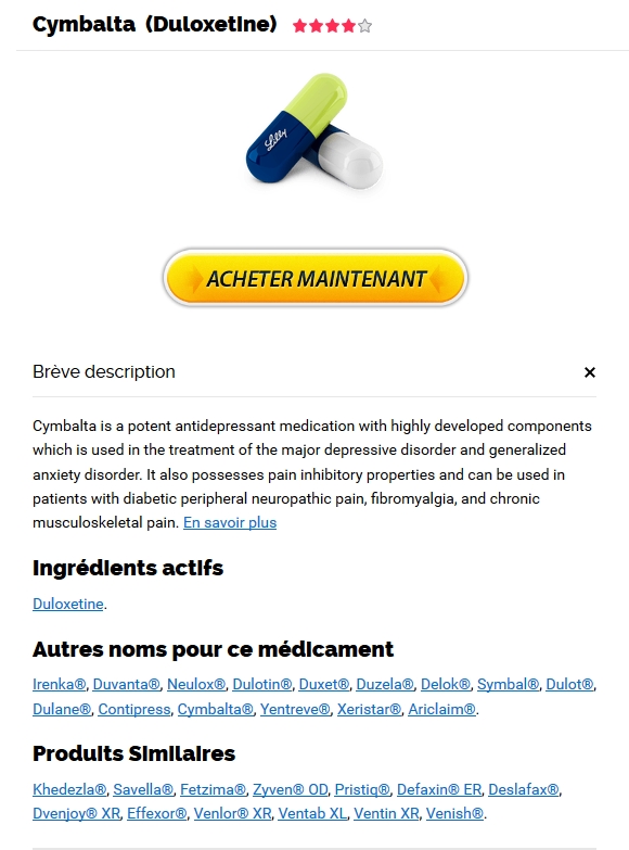 Avis Cymbalta – meilleur ordre de Duloxetine