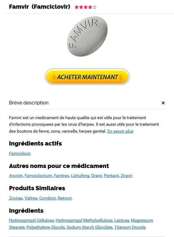 Sans Ordonnance. Comment puis-je obtenir du Famvir. Économisez temps et argent