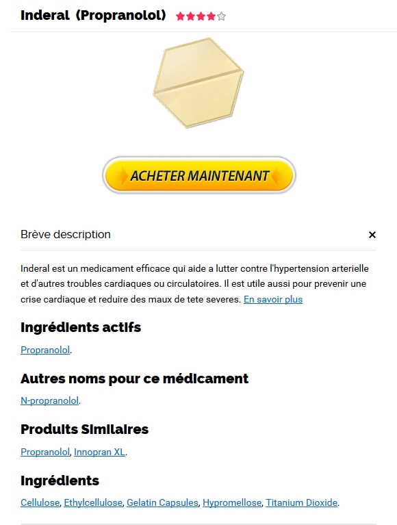 Inderal 40 mg France – coût Inderal