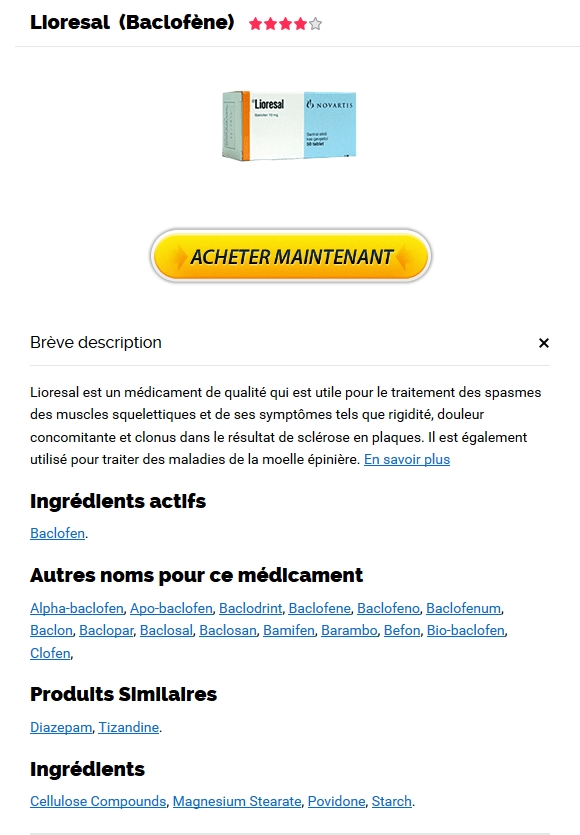 prix des comprimés de Lioresal | Achat Lioresal