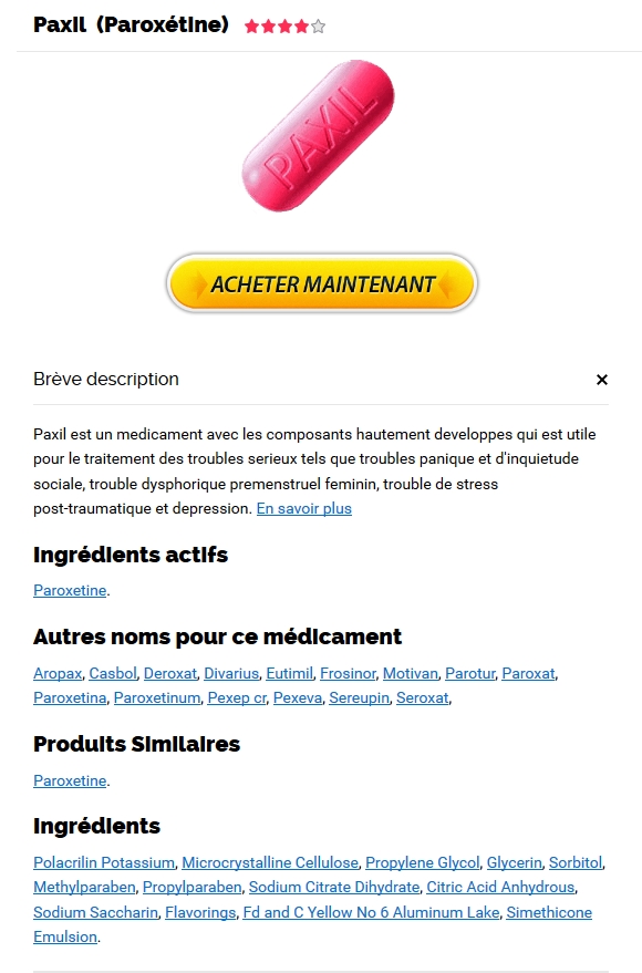 Paxil 10 mg Vente Libre Quebec – marque Paroxetine à vendre