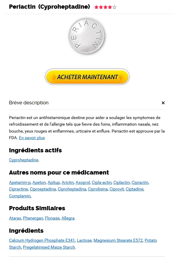 Cyproheptadine Conditionnement. Fiable, rapide et sécurisé