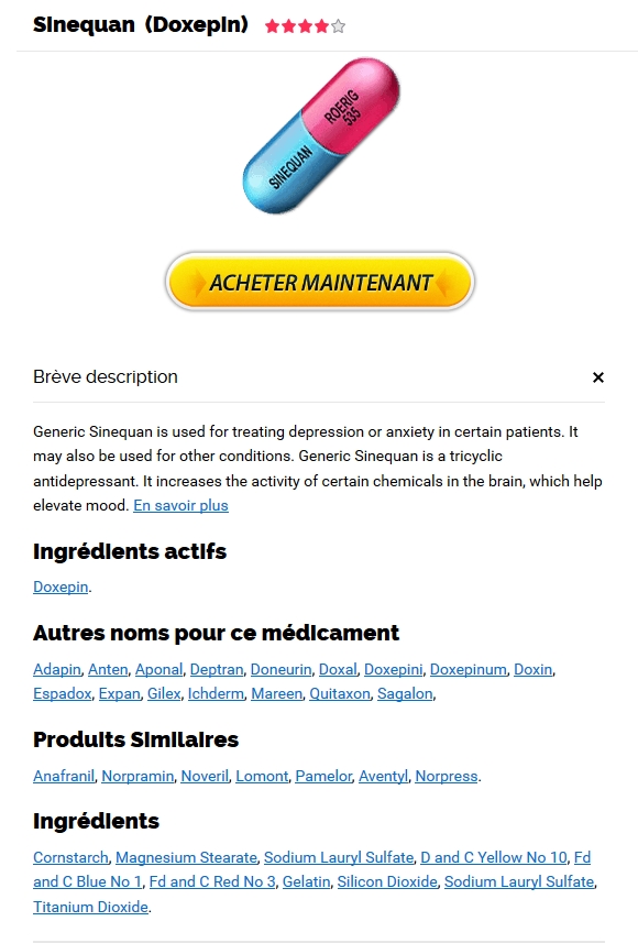 Doxepin hydrochloride Vente Libre. Sinequan pendant la nuit acheter